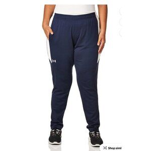 Under Armour  Loose Rival Knit Pants  Woman’s Navy & White Size Medium